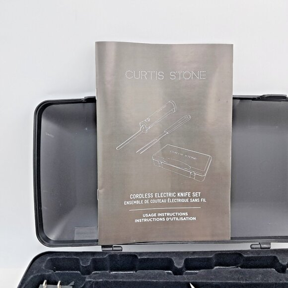 Curtis Stone Cordless Electric Carving Knife Set -Open Box - Picture 4 of 9